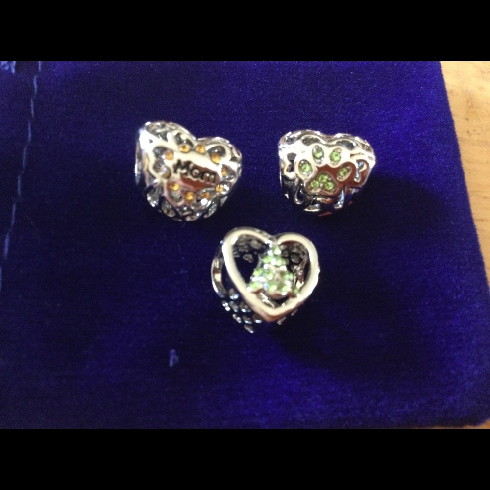 CLEARANCE Set of 3 Charm Beads